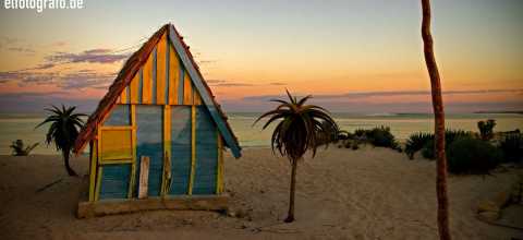 Hütte am Strand auf Madagaskar